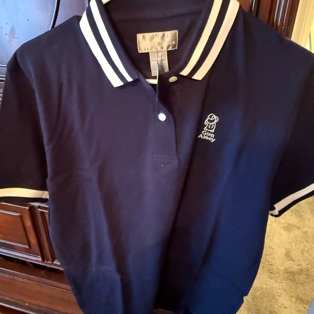 Women's Navy Polo Shirt Size L by Cutter and Buck